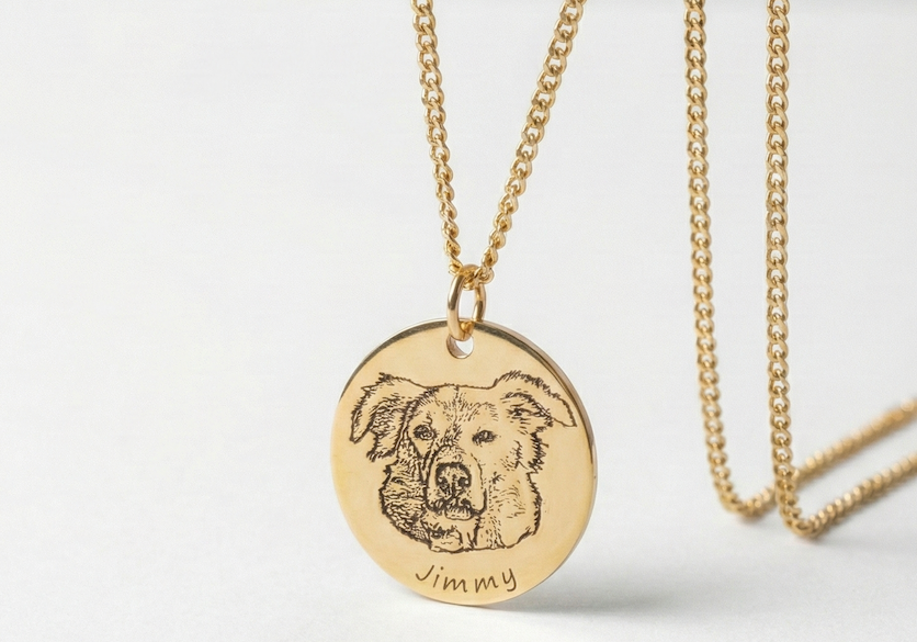 Personalized Pet Portrait Necklace