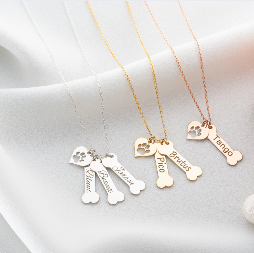 Collier Personnalisé Avec Pendentif Os