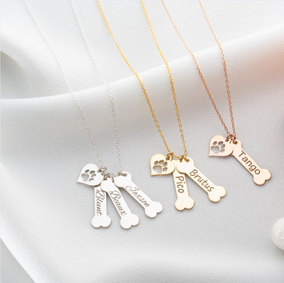 Collier Personnalisé Avec Pendentif Os